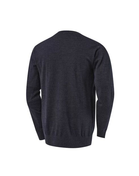 Zinal grauer Pullover aus Citywolle mit Rundhalsausschnitt