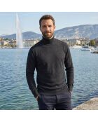 Zinal grauer Rollkragenpullover aus City-Wolle