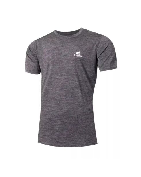 T-shirt en laine Finn MC 140 gris Zinal