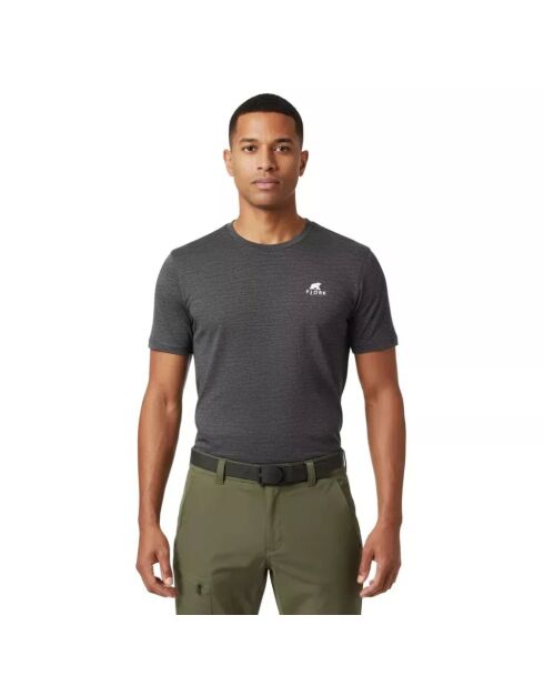 T-shirt en laine Finn MC 140 gris Zinal
