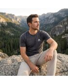 T-shirt en laine Finn MC 140 gris Zinal