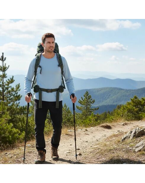 Finn 210 Aletsch blaues Oberteil aus Wolle