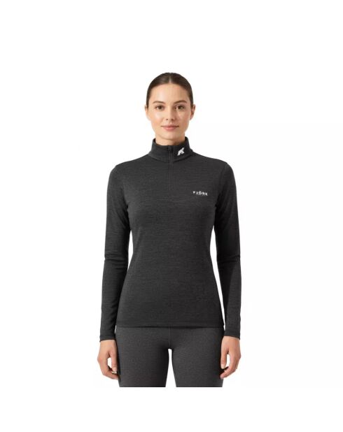Bjork Zip 210 Zinal grijze wollen top met eerste laag