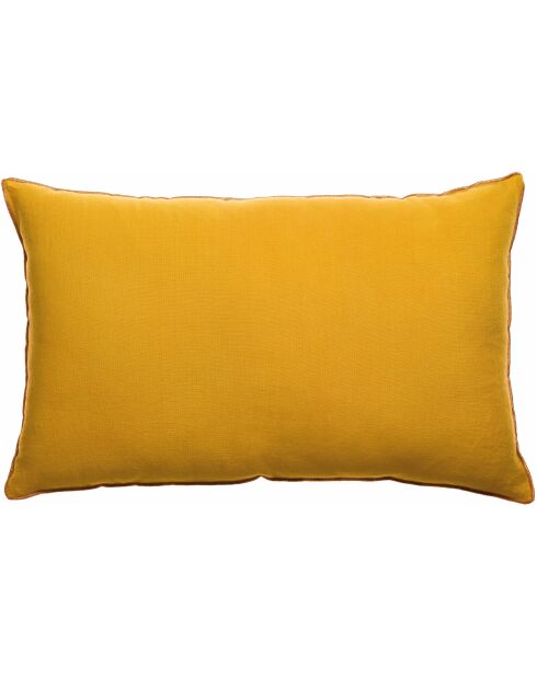 Housse de coussin en lin Zeff Céleste mangue
