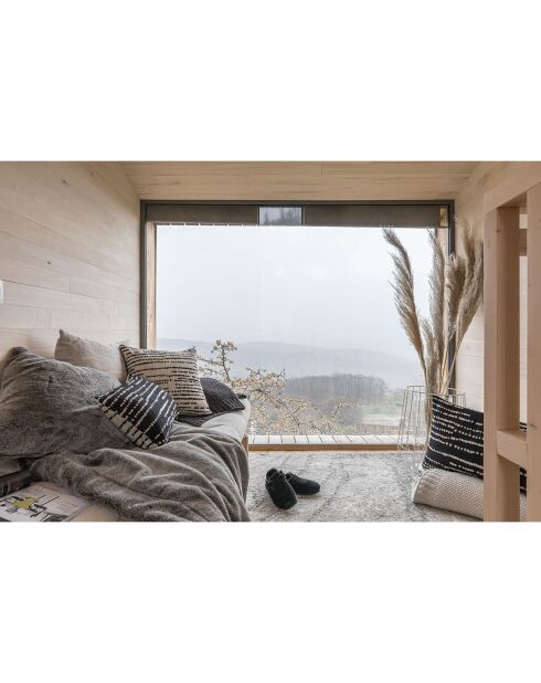 Housse de coussin Kinta carbone