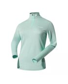 Engelberg groene Bjork Zip 210 wollen top met eerste laag
