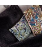 Housse de coussin Imprimé Ariane pétrole