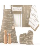 Tablier de cuisine Sel & Poivre Ficelle - 80x85 cm