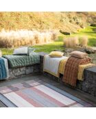 Housse de coussin uni en coton Elise ocre