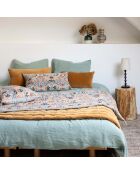 Housse de coussin imprimé en coton Youri multicolore