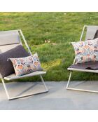Housse de coussin imprimé en coton Youri multicolore