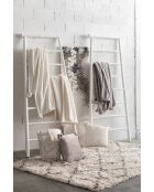 Housse de coussin Tender pompons perle
