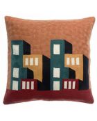 Housse de coussin Brodé en coton Suri multicolore