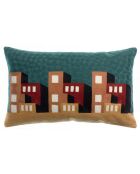 Housse de coussin Brodé en coton Suri multicolore