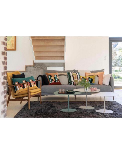 Housse de coussin Brodé en coton Suri multicolore