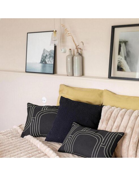 Housse de coussin Jaden caviar- 45x45 cm