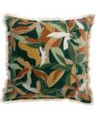 Housse de coussin imprimé en coton Alina pétrole