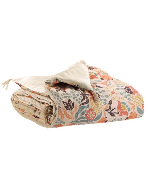 Edredon imprimé en coton Youri multicolore - 85x200 cm