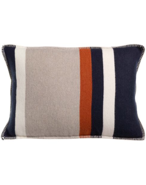 Housse de coussin jacquard recyclé Gioia marine