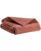 Edredon en coton côtelé Fara bois de rose - 85x200 cm