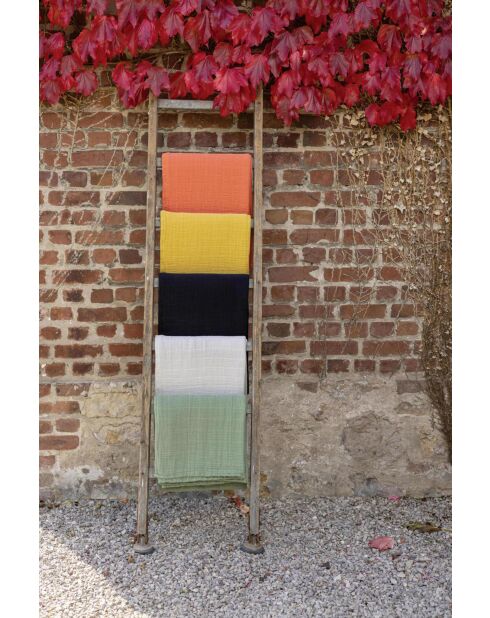Plaid en coton Lisa marmelade - 140x200 cm