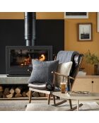 Housse de coussin Bouclette Barry carbone