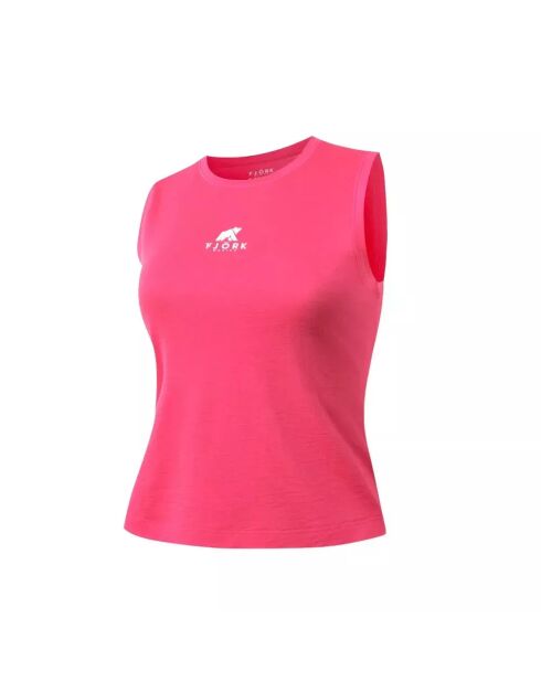 Débardeur Active en laine Merino 140 rose