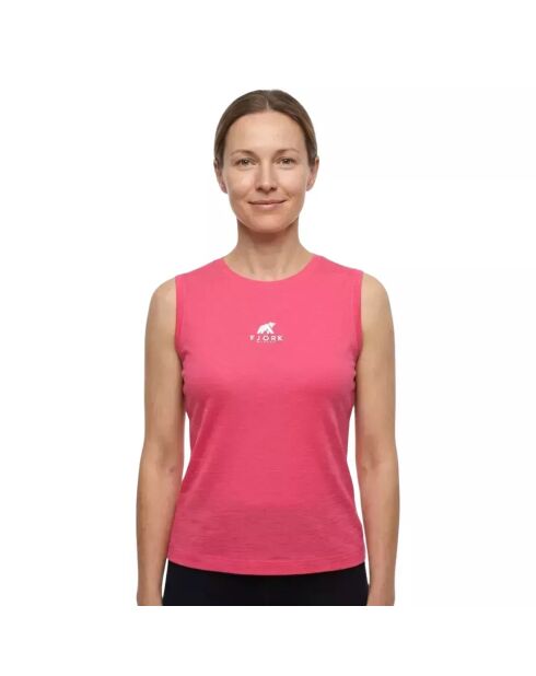 Débardeur Active en laine Merino 140 rose