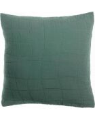 Housse de coussin en coton Titou vert de gris