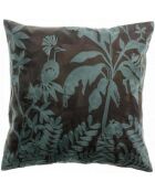 Housse de coussin brodé Raki carbone