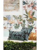 Housse de coussin brodé Raki carbone
