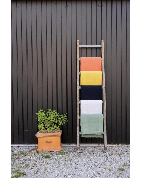Plaid en coton Lisa verveine - 140x200 cm