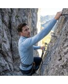 Finn Zip 210 Aletsch blaues Oberteil aus Wolle