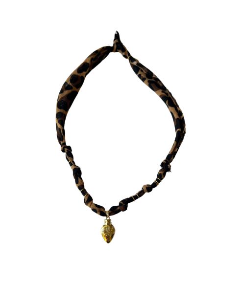 Collier en coton Spiritus fiole léopard