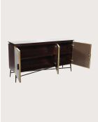 Grand buffet finition laiton vieilli Moon doré - 150 x 40 x 80 cm
