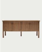 Credenza in legno massello di teak naturale Yara - 170 x 45 x 80 cm