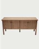 Credenza in legno massello di teak naturale Yara - 170 x 45 x 80 cm
