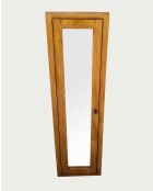 Colonna pensile con specchio in legno massello di mango Palo naturale - 40 x 25 x 140 cm