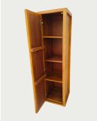 Colonna pensile con specchio in legno massello di mango Palo naturale - 40 x 25 x 140 cm