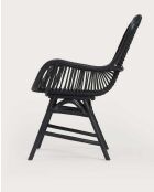Poltrona Sapporo in rattan sintetico nero - 62 x 62 x 93 cm