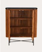 Credenza Opera a 2 ante in teak riciclato naturale - 100 x 45 x 120 cm
