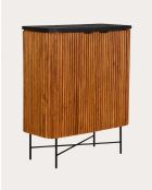 Credenza Opera a 2 ante in teak riciclato naturale - 100 x 45 x 120 cm