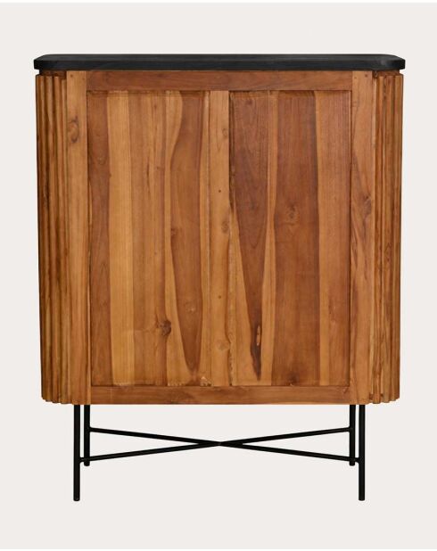 Credenza Opera a 2 ante in teak riciclato naturale - 100 x 45 x 120 cm