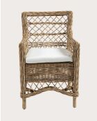 Fauteuil de jardin en rotin Asana naturel - 60 x 70 x 92 cm