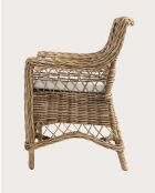 Fauteuil de jardin en rotin Asana naturel - 60 x 70 x 92 cm