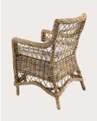 Fauteuil de jardin en rotin Asana naturel - 60 x 70 x 92 cm