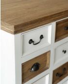 Großes weißes und natürliches Sideboard aus massivem Mindy Inda — 160 x 50 x 75 cm