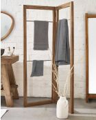 Porte serviette pliable en bois massif de manguier Elevéa naturel - 85 x 59 x 175 cm