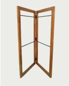 Porte serviette pliable en bois massif de manguier Elevéa naturel - 85 x 59 x 175 cm