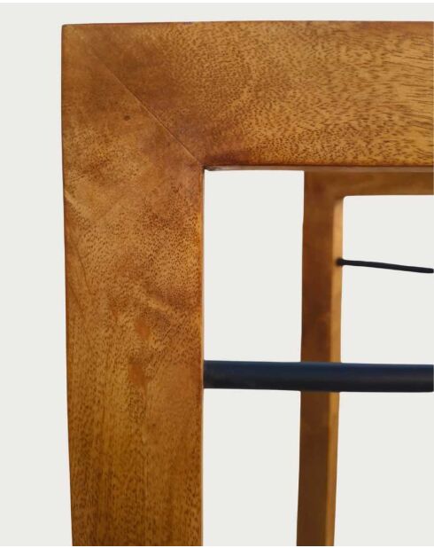 Porte serviette pliable en bois massif de manguier Elevéa naturel - 85 x 59 x 175 cm